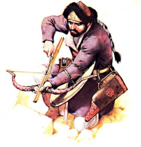 Turkish-warrior-with-bow-and-majra